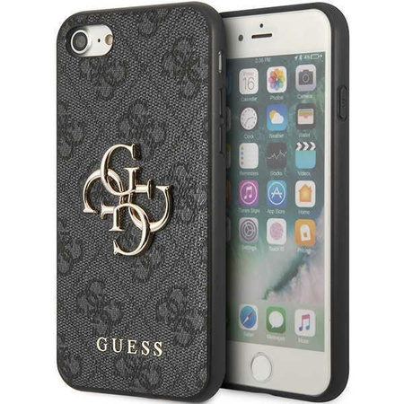 Etui Guess GUHCI84GMGGR na iPhone 7 / 8 / SE 2020 / SE 2022 - szare hardcase 4G Big Metal Logo