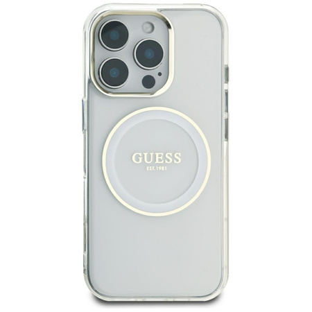 GUESS ETUI DO IPHONE 16 PRO MAX DO MAGSAFE LOGO CLASSIC BIAŁE WYSOKA JAKOŚĆ