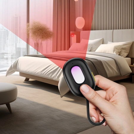 BASEUS WYKRYWACZ UKRYTYCH KAMER DO ALARM Z MINI LATARKĄ I KABLEM USB-A