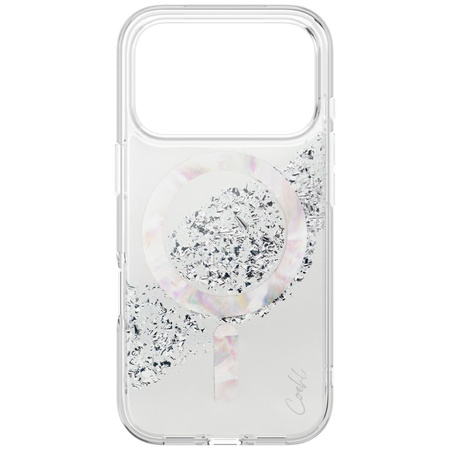 Etui UNIQ Coehl Crystelle do iPhone 17   Pro Magnetic Charging srebrny