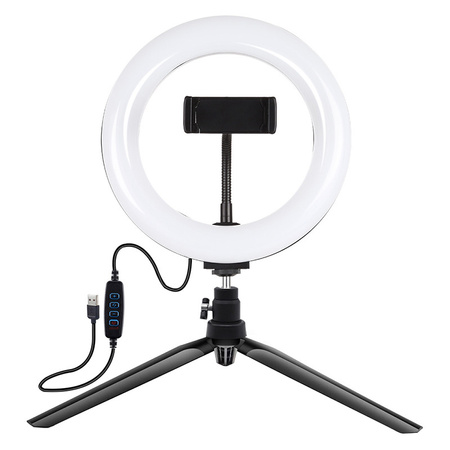 PULUZ LAMPA PIERŚCIENIOWA LED 20CM Z UCHWYTEM NA TELEFON DO FILMOWANIA