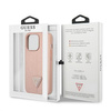 Guess GUHCP14LPSATLP iPhone 14 Pro 6,1" różowy/pink hardcase SaffianoTriangle Logo