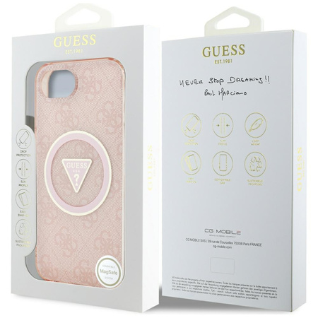 GUESS ETUI 4G CIRCLE TRIANGLE DO MAGSAFE DO IPHONE 16E ZABEZPIECZENIE I