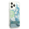 Guess GUHCP13XLFLSN iPhone 13 Pro Max 6,7" zielony/green hardcase Flower Liquid Glitter