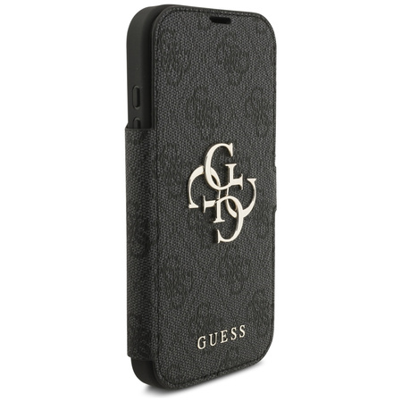 Etui Guess Book 4G Metal Logo do iPhone  17 Pro czarny
