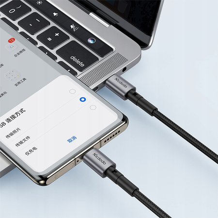 MCDODO KABEL USB-C SZYBKIE ŁADOWANIE DO SAMSUNG APPLE USB TYP C 3A 65W 1,5M