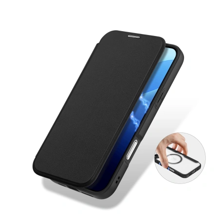 DUX DUCIS ETUI SKIN X PRO DO IPHONE 16 PRO Z DO MAGSAFE I KLAPKĄ CASE