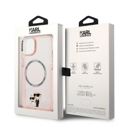 Karl Lagerfeld KLHMP14MHNKCIP iPhone 14 Plus 6,7" hardcase różowy/pink Iconic Karl&Choupette Magsafe