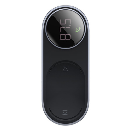 Baseus solarny odtwarzacz MP3 transmiter FM audio do samochodu Bluetooth 5.0 750mAh (czytnik kart TF / USB / AUX) czarny (CDMP000001)