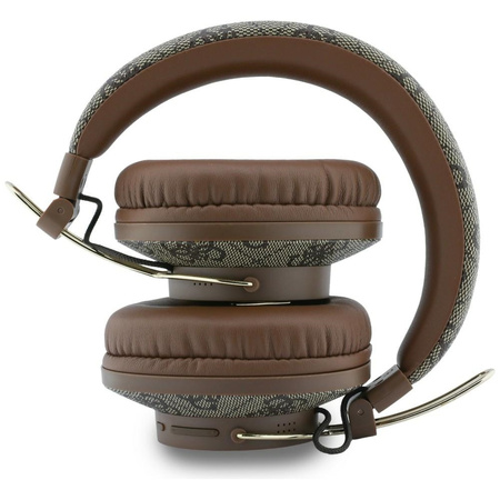 Słuchawki nauszne Guess Triangle Logo    Bluetooth ENC brązowy