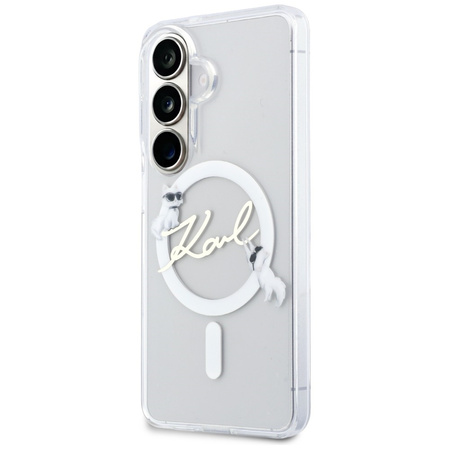 Etui Karl Lagerfeld IML KC Script MagSafe do Samsung Galaxy S26 przezroczysty