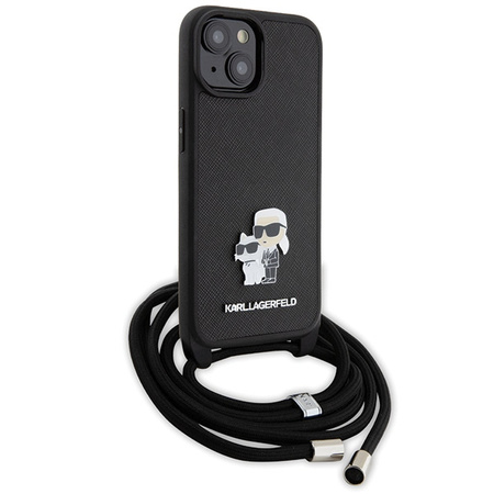 KARL LAGERFELD ETUI DO IPHONE 15 PLUS 6,7 CROSSBODY SAFFIANO METAL PIN