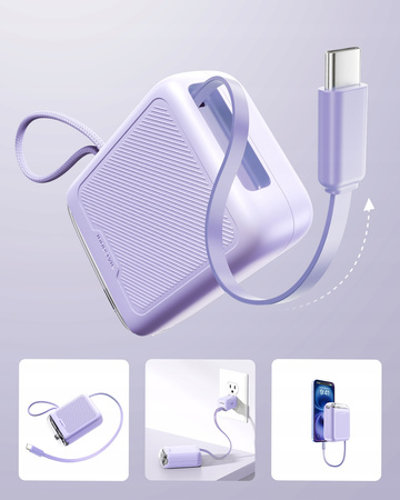 INNOSTYLE MINI POWERBANK 10000MAH 2X USB-C TYP C 33W ROZWIJANY KABEL USB-C