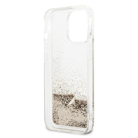 Guess GUOHCP14LGLHFLGO iPhone 14 Pro 6,1" złoty/gold hardcase Glitter Charms