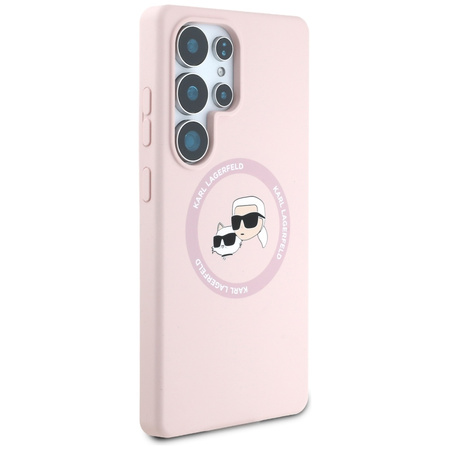 KARL LAGERFELD ETUI SILICONE DOUBLE HEADS AND CIRCLE DO MAGSAFE DO SAMSUNG