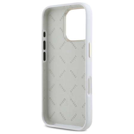 GUESS CASE HARD DO IPHONE 16 PRO 6.3 SILICONE LOGO STRASS 4G LUKSUSOWE