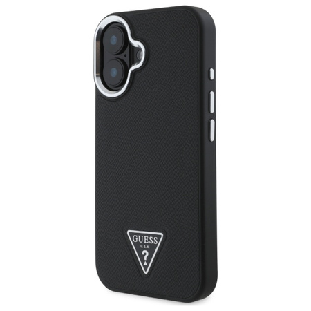 GUESS ETUI HARDCASE GRAINED TRIANGLE DO IPHONE 16 6.1 DO MAGSAFE ELEGANCKA