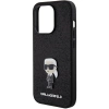 Etui Karl Lagerfeld Fixed Glitter Ikonik Logo Metal Pin do iPhone 15 Pro - czarne