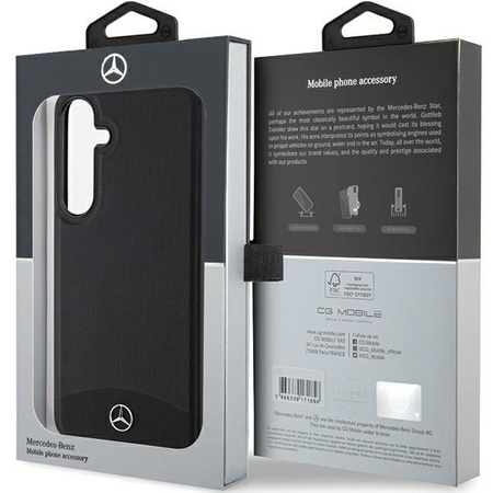 MERCEDES ETUI HARDCASE LEATHER TEXTURED DO SAMSUNG GALAXY S24 PLUS OCHRONA