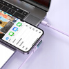 MCDODO KABEL KĄTOWY USB-C LIGHTNING PŁASKI 36W DO IPHONE 13 14 FIOLETOWY 2M