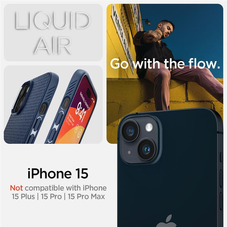 SPIGEN LIQUID AIR IPHONE 15 NAVY BLUE
