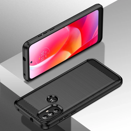 HURTEL ETUI POKROWIEC CARBON CASE ELASTYCZNE DO MOTOROLA MOTO G POWER 2022