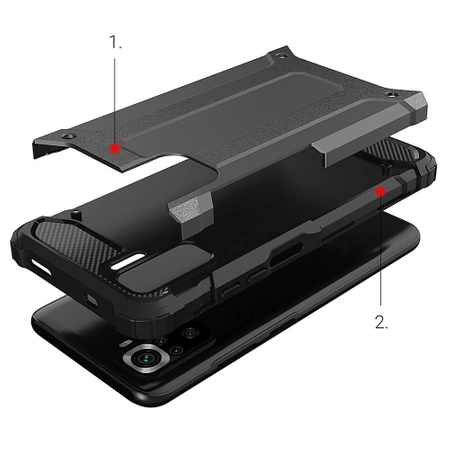 HURTEL ETUI HYBRID ARMOR PANCERNE POKROWIEC DO POCO X4 NFC 5G Z OCHRONĄ