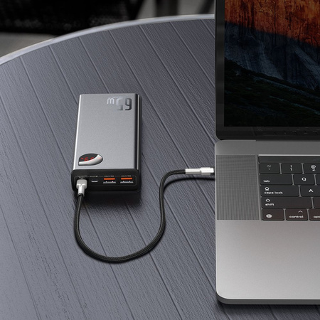 Baseus Adaman powerbank 2x USB / 1x USB Typ C / 1x micro USB 20000mAh 65W Quick Charge 4.0 Power Delivery czarny (PPIMDA-D01)