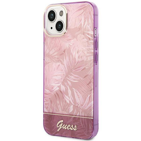 Guess GUHCP14MHGJGHP iPhone 14 Plus 6,7" różowy/pink hardcase Jungle Collection