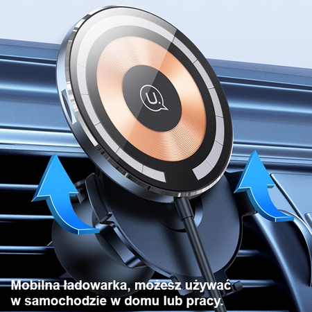 USAMS UCHWYT INDUKCYJNY 15W DO MAGNETYCZNEJ KRATKI WENT. DO IPHONE 13 14 15