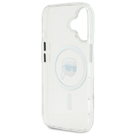 KARL LAGERFELD ETUI MAGNETYCZNE DO IPHONE 16 PLUS HARDCASE METAL KARL HEAD