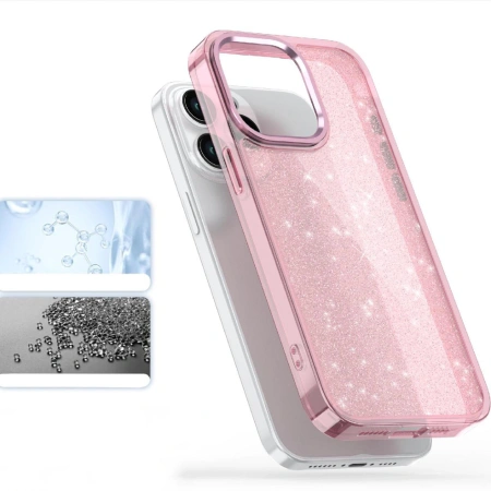 HURTEL ETUI GLITTER CASE DO IPHONE 16 PRO Z BROKATEM ZATRZYMUJĄCE ODSŁONY