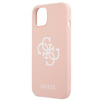 Guess GUHCP13SLS4GWPI iPhone 13 mini 5,4" różowy/pink hard case Silicone 4G Logo