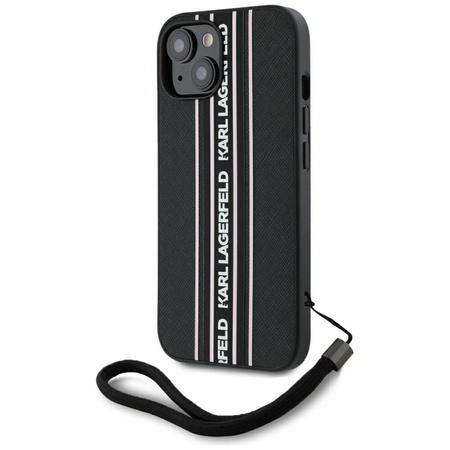 KARL LAGERFELD ETUI SAFFIANO ATHLEISURE STRIPES CORD DO IPHONE 15