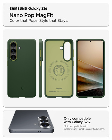 Spigen Nano Pop MagSafe, avo green - Samsung Galaxy S26