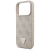 Etui Guess 4G Strap Triangle Logo MagSafe do iPhone 17 Pro różowy