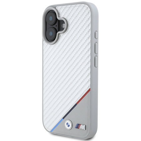 BMW BMHMP16S23PUDTS iPhone 166.1 szary/grey hardcase M Carbon Tricolor Line MagSafe