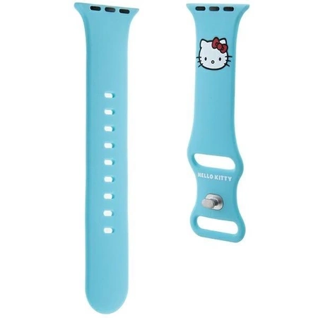 Pasek Hello Kitty Silicone Kitty Head na Apple Watch 38/40/41mm - niebieski
