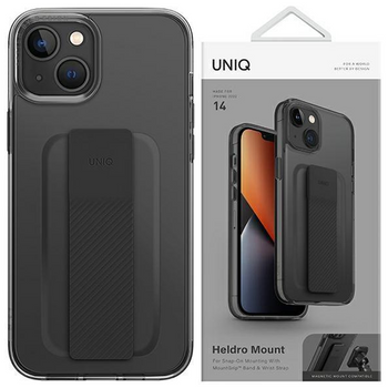 UNIQ etui Heldro Mount iPhone 14 6,1" czarny/vapour smoke