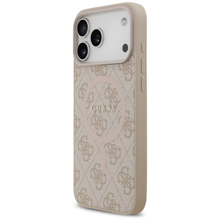 Etui Guess 4G Ring Classic Logo MagSafe  do iPhone 17 Pro Max różowy