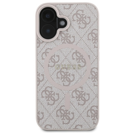 GUESS POKROWIEC DO IPHONE 16 6.1 DO MAGSAFE HARDCASE CLASSIC LOGO RING 4G