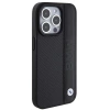 Etui BMW Leather Textured & Stripe na iPhone 15 Pro - czarne