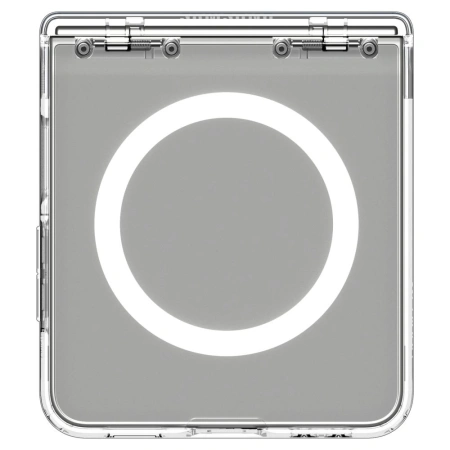 Etui Spigen Ultra Hybrid Pro Mag MagSafe na Samsung Galaxy Z Flip 7 - przezroczysto-białe