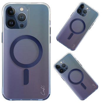 UNIQ etui Coehl Dazze iPhone 15 Pro 6.1" Magnetic Charging niebieski/azure blue