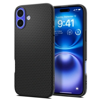 SPIGEN ETUI LIQUID AIR DO IPHONE 16 PLUS ANTYWSTRZĄSOWE OCHRONA MATTE BLACK