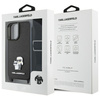 KARL LAGERFELD POKROWIEC DO IPHONE 16 6.1 KLHCP16SSAKCPBK Z PINEM METALOWYM