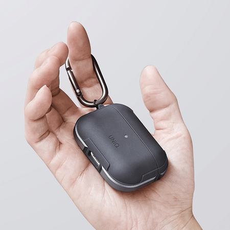UNIQ ETUI DO AIRPODS PRO CZARNY ANTIMICROBIAL Z TRWAŁYM ZAMKIEM I OCHRONĄ