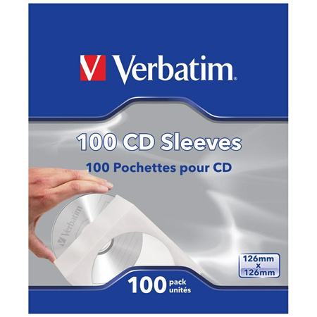 VERBATIM KOPERTY PAPIEROWE NA DYSKI CD 100SZT DO BEZPIECZNEGO