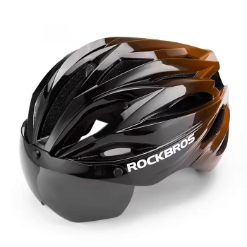 ROCKBROS KASK ROWEROWY Z SZYBKĄ ODPINANE OKULARY OCHRONĄ UV DO ROWERU