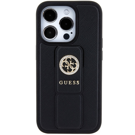 GUESS ETUI HARDCASE GRIP STAND 4G DO IPHONE 15 PRO MAX 6.7 SAFFIANO STRASS